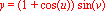 y = (1+cos(u))*sin(v)