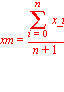 xm = (sum(x_i, i = 0 .. n))/(n+1)